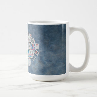 blauer Fliesen-Tassenmilliamperestunde jongg hier Kaffeetasse
