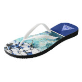Blauer Flip Flops Badesandalen (Schrägansicht)
