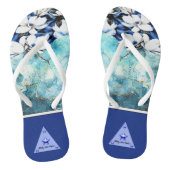 Blauer Flip Flops Badesandalen (Fußbett)
