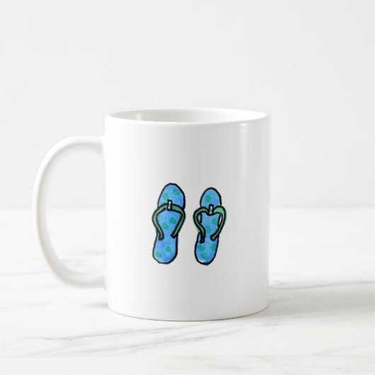 Blauer Flip Flops Kaffeetasse (Links)