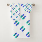 Blauer Flip Flops Kinder weiß Badhandtuch Set (Insitu)