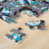 Blauer Flipperautomat Puzzle (Seite)