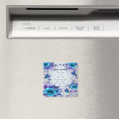 Blauer Flor und Schmetterling speichern das Datums Magnet (In Situ (Geschirrspüler))
