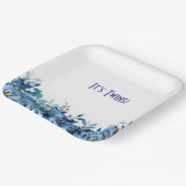 Blauer Flor- und Schmetterlingspapierplatte Pappteller (Gewinkelt)