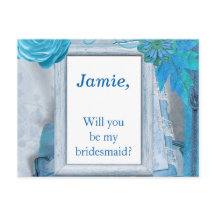 Blauer Flor wirst du meine Bridesmaid sein