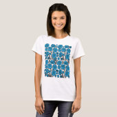Blauer Flora T-Shirt (Vorne ganz)