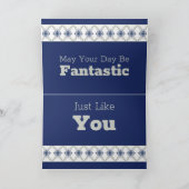 Blauer Floral Accented Karte (Innenseite)