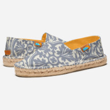 Blauer Floral Espadrilles