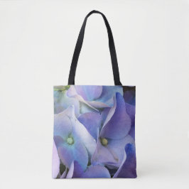 Blauer Floral Periwinkle Hydrangea Blume Tasche