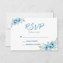 Blauer Floral Response Card