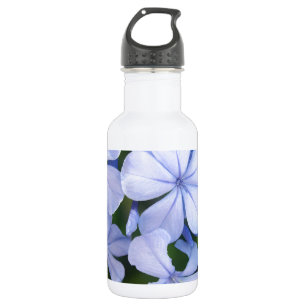 Blauer Floraler Bokeh Trinkflasche