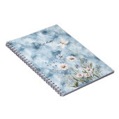 Blauer Floraler Libellen Traum Notizblock (Rechte Seite)