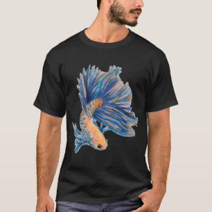 Blauer Flossen-Kampffisch T-Shirt