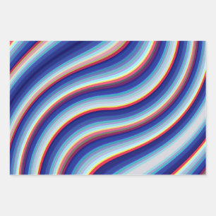 Blauer Flug Geschenkpapier Set