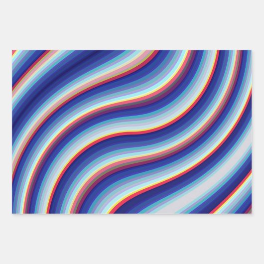 Blauer Flug Geschenkpapier Set (Vorderseite)