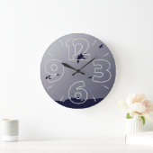 Blauer Flug Große Wanduhr (Zuhause)