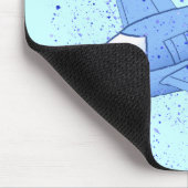 Blauer Flugzeug-Zukunftspilot Mousepad (Ecke)