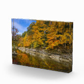 Blauer Fluss im Herbst Fotoblock (Rechts)