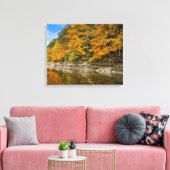 Blauer Fluss im Herbst Leinwanddruck (Insitu (Wohnzimmer))