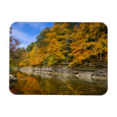 Blauer Fluss im Herbst Magnet (Horizontal)