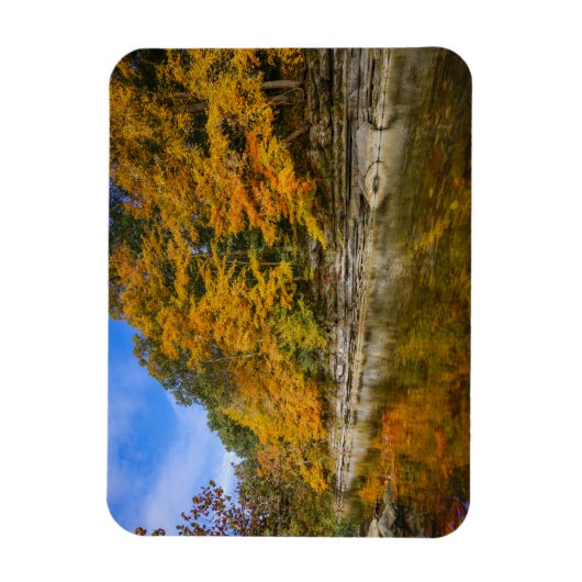 Blauer Fluss im Herbst Magnet (Vertikal)