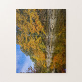 Blauer Fluss im Herbst Puzzle (Vertikal)