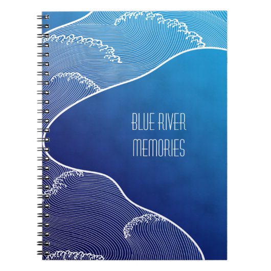 Blauer Fluss Notizblock (Vorderseite)