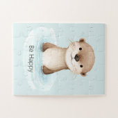 Blauer Fluss Sei Glücklich Süßer Otter Puzzle (Horizontal)