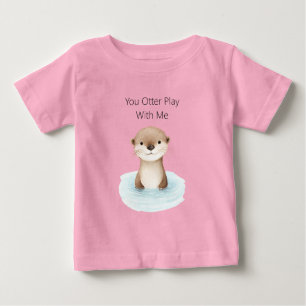 Blauer Fluss Süßer Otter Baby T-shirt