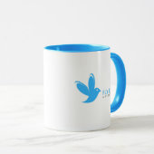 Blauer Flying Bird Tasse (VorderseiteRechts)