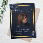 Blauer Foto Dreifach Gefaltete Ankündigung