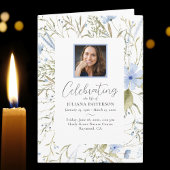 Blauer Foto Feier zur Beerdigung des Lebens Programm