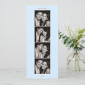 Blauer Fotoautomaten-Hochzeits-QR-Code Moderner Ho Save The Date (Stehend Vorderseite)