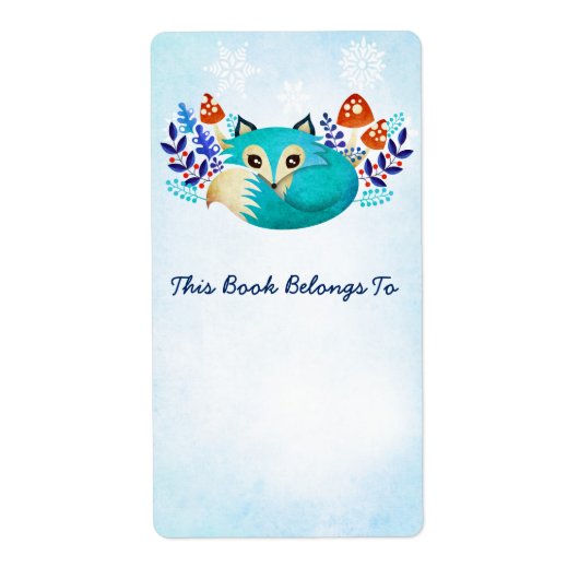 Blauer Fox-Buchzeichen (Vorne)