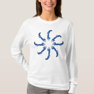 Blauer Fox-Kreis T-Shirt
