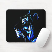 Blauer Fractalius Tiger Mousepad (Mit Mouse)
