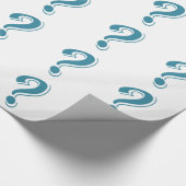 BLAUER FRAGE MARK GRAPHICS CURIOUS GESCHENKPAPIER (Ecke)