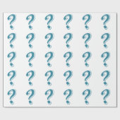 BLAUER FRAGE MARK GRAPHICS CURIOUS GESCHENKPAPIER (Flach)