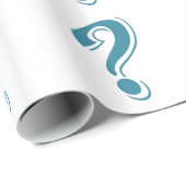 BLAUER FRAGE MARK GRAPHICS CURIOUS GESCHENKPAPIER (Rolleneckpunkt)