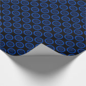 Blauer Fraktal Geschenkpapier (Ecke)