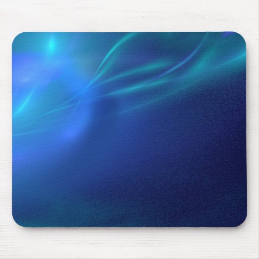 Blauer Fraktal-Nebel Mousepad (Vorne)
