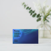 Blauer Fraktal-Nebel Visitenkarte (Stehend Vorderseite)