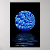 Blauer Fraktal Poster (Vorne)