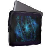 Blauer Fraktalraum Laptopschutzhülle (Vorne Rechts)