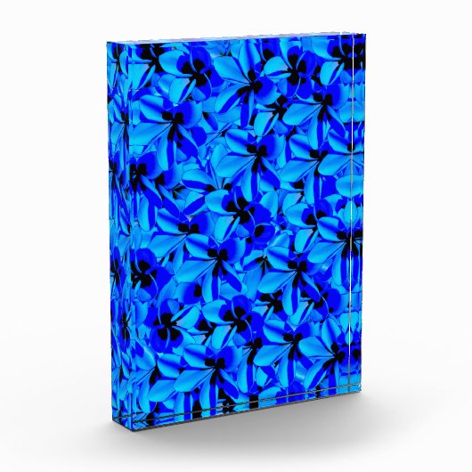 Blauer Frangipani-Blume, Fotoblock (Links)