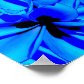 Blauer Frangipani-Blume, Poster (Ecke)