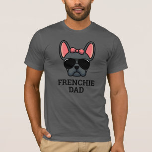 Blauer Französische Bulldogge Frenchie Hund Papa T-Shirt