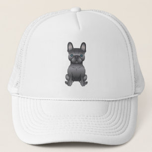 Blauer Französische Bulldogge / Frenchie süßer Car Truckerkappe