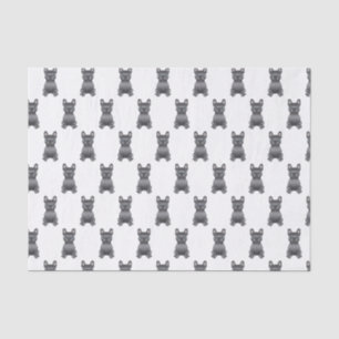 Blauer Französischer Bulldog / Französischer Carto Seidenpapier