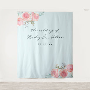 Blauer französischer Garten Hochzeitsfotografie Hi Wandteppich